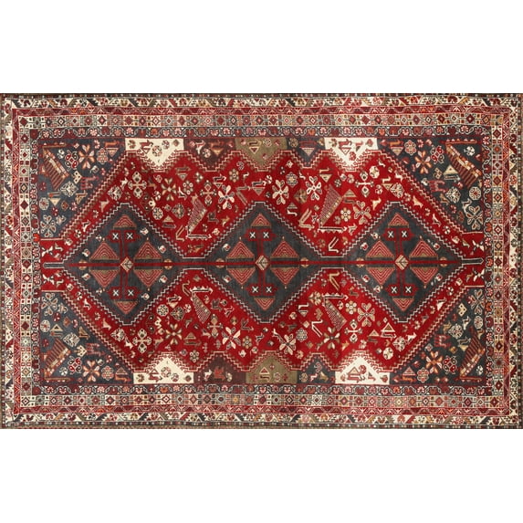 Ahgly Company Indoor Rectangle Traditional Orange Salmon Pink Persian Area Rugs, 2' x 4'