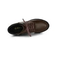 thumbnail image 4 of Unique Bargains Women's Chunky Heel Lace Up Zipper Combat Boots Coffee (Size 8.5), 4 of 7