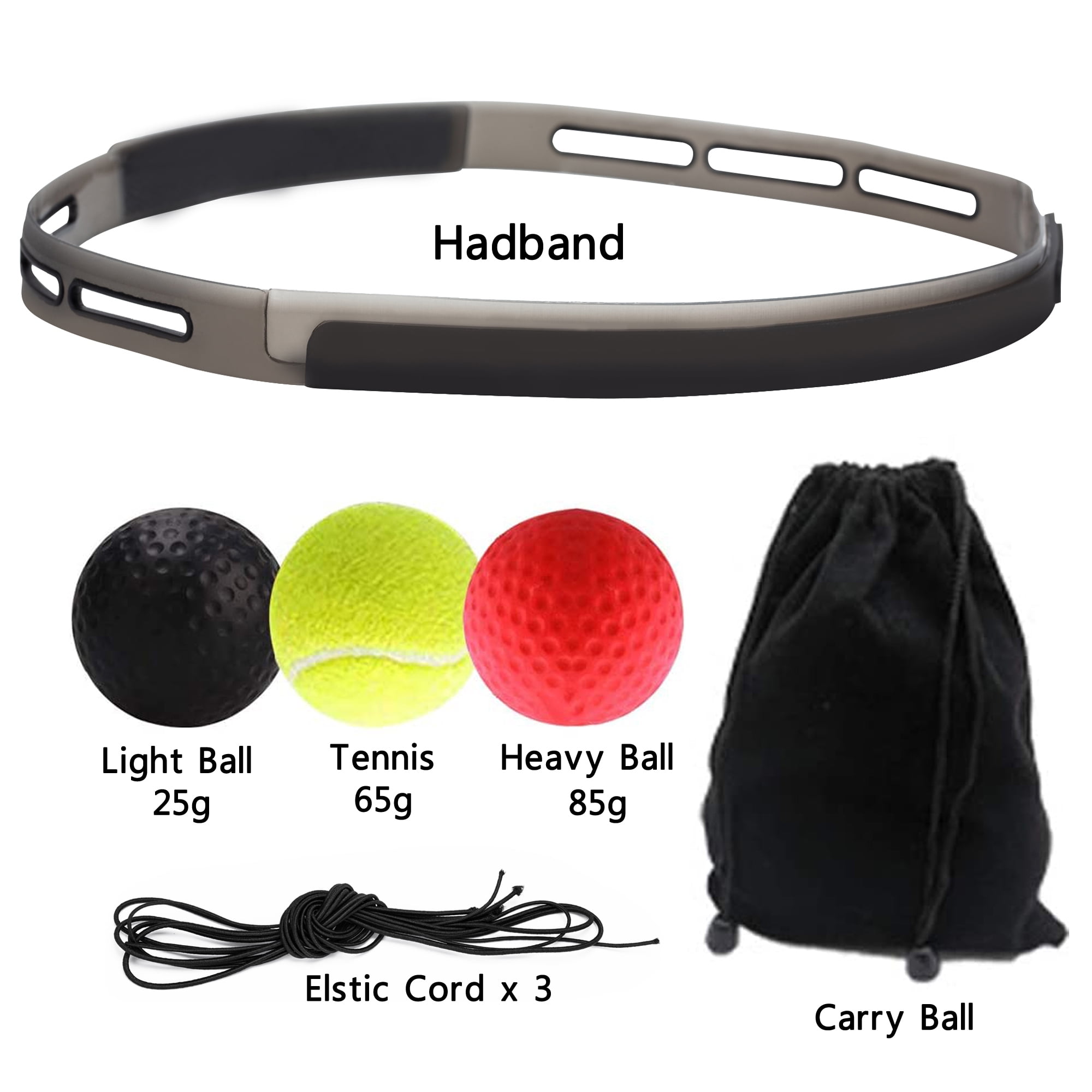 Fastpro Boxing Reflex Ball Boxing Training Ball 3 Difficulty Level Boxing Ball with Headband Suit for Reaction Agility Punching Speed Fight Skill Hand