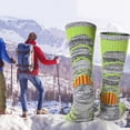 thumbnail image 3 of Frogued 1 Pair Soft Ski Socks Breathable Quick Drying Moisture Absorption Snowboard Socks for Sports Green, 3 of 13