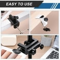 thumbnail image 5 of Uxcell Desk Table Mount Clamp 2" Hole Dia Adjustable Bracket C-Clamp Frameless Cantilever Bracket Clip with Adjustable Screw Steel Ball Handle for Microphone Arm Lamp Stand, Black, 5 of 7