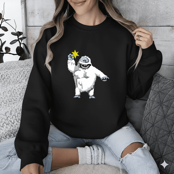 Snow Monster Bumble Abominable Holiday Sweatshirt for Men & Women, up to Size 5XL