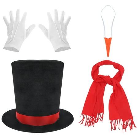 

Qumonin 1 Set of Snowman Costume Kit Snowman Dress Up Accessories Novelty Snowman Outfit