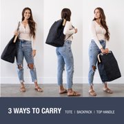 CleverMade Laundry Backpack Luxe Birch with Bamboo Rim and Eco-Friendly Materials