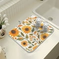 thumbnail image 4 of Yayeee Drying Mat for Kitchen Counter Dishes Microfiber Coffee Decorative Pad, Watercolor Sunflowers, 4 of 9