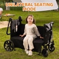 thumbnail image 3 of Pamo Babe Wagon Stroller, 2-Seat and All-Terrain Wagon with Canopy, Adjustable Handlebar for Toddlers, 1 Pack, 3 of 11