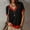 Wine, variant on Summer V-neck Women's Top T-shirt Women's Casual Loose Solid Color Hooded T-Shirt Mid-length Sleeves V-Neck Top Purple L