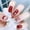 A, variant on 24 Pcs Christmas Press on Nails Christmas Glue on Nail Short/Medium Square Press on Nails, with Christmas Tree Snowflake Reindeer Design Fake Nails for Women - 12 Sizes