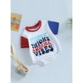 thumbnail image 3 of 4th of July Baby Boy Girl Clothes USA Short Sleeve Bubble Romper Oversized T-Shirt Onesie Bodysuit Patriotic Outfit, 3 of 9