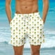 thumbnail image 1 of Pantalones cortos de playa holgados de verano para hombre, con bolsillos, para nadar., 1 of 6