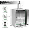 thumbnail image 4 of IceJungle Full Size Kegerator 2 Tap Draft Beer Dispenser, Stainless Steel, 4 of 7