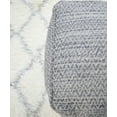 thumbnail image 4 of The Rug Decor TRD109 18 in. Viscose Hand Knitted Chevron Pattern Pouf, Blue, 4 of 11