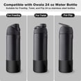 thumbnail image 2 of Alwenid 2 fundas de silicona para botella de agua Owala de 24 onzas, funda protectora antideslizante, protector de parachoques inferior para botellas de agua de acero inoxidable FreeSip Twist and Flip, 2 of 5
