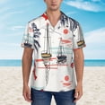 thumbnail image 5 of Summer Beach Palm Trees And Lobsters Men's 3d Print Casual Button Down Shirts, Novelty Hawaiian Short Sleeves L, 5 of 8