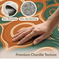 thumbnail image 6 of ODIKA Orange Burnt Creamy Ivory Deep Symmetrical Seventies Wave Motif Low Profile Flatwoven for Great Room, Indoor Open Concept, Large Living, 6 of 7