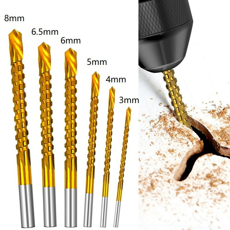 1Pc Hss Drill Bit Spiral Screw Metric Composite Tap For Wood