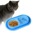 thumbnail image 6 of Cat Bowls for Food and Water Easy to Clean Ants Away Outside Pet Double Bowl Large Blue, 6 of 8