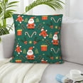 thumbnail image 6 of ZICANCN Santa Claus Candy Holiday Throw Pillow Covers, Bed Couch Sofa Knit Decorative Pillow Covers for Living Room Farmhouse, 22"x22", 6 of 8