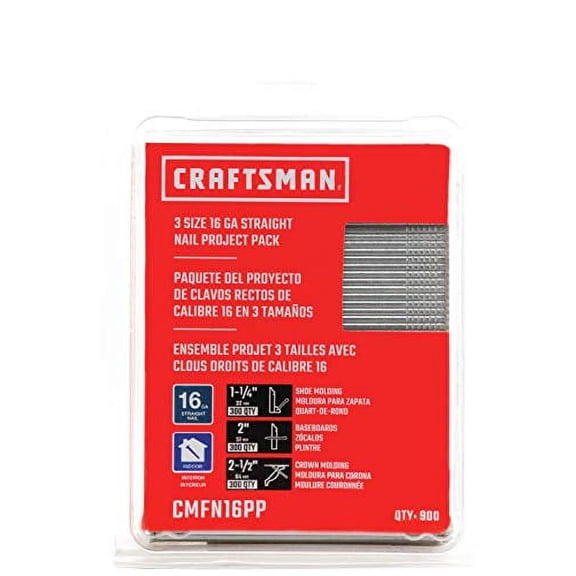 CRAFTSMAN Finish Nails, 16GA Straight Project Pack (CMFN16PP)