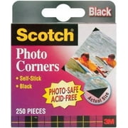 006B PHOTO CORNERS BLK 250/PK