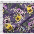 thumbnail image 2 of Soimoi Chinese Floral Print, Silk Fabric, Decor Sewing Fabric by The Yard 42 Inch Wide,Decorative Fabric for Shirts Suits Ties, Purple, 2 of 5