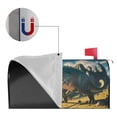 thumbnail image 2 of Gukieu Cute Green Dinosaur Blue Sky Print Magnetic Mailbox Cover, Sun-proof and Waterproof Home Yard Mailbox Cover-25.5x21 in, 2 of 8