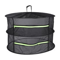 Yardwe Folding Two-Layer Black Plant Drying Net with Sturdy Lightweight Mesh for Efficient Air Drying