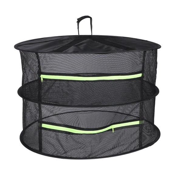 Yardwe Folding Two-Layer Black Plant Drying Net with Sturdy Lightweight Mesh for Efficient Air Drying