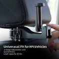 thumbnail image 2 of Gancho de asiento de coche para cartera y bolso con soporte para teléfono, gancho organizador universal para reposacabezas de coche Feliz Sencillez, 2 of 5