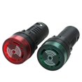 thumbnail image 4 of mxuteuk 3 piezas 0.866 in 110/120 V zumbador con indicador LED luz flash alarma pitido señal intermitente sonido rojo verde amarillo luz AD16-22SM-RGY110V, 4 of 5