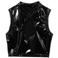 thumbnail image 6 of Women Shiny Leather Tank Top, Glossy PVC Leather, Hot Breast Exposed, Wetlook Latex Vest, 6 of 7