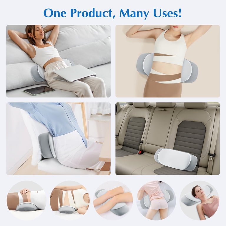 MOONORAH Memory Foam Lumbar Support Pillow, Gray photo 6