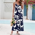 thumbnail image 3 of SCHUHLAND Women's Sexy V-Neck Printed Maxi Dress - Elegant Cami Sundress with Pockets, Sleeveless Boho Summer Beach Party Gown, S-2XL, 3 of 26