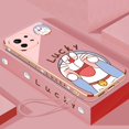 thumbnail image 1 of Xiaomi 11 10 Lite 11T 10T Pro 10S 10 9 8 Lucky Doraemon Lisa plating square edge shell Exquisita Cubierta De Concha Blanda, 1 of 4