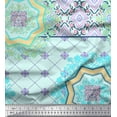 thumbnail image 1 of Soimoi polyester Crepe Fabric Check & Mandala Patchwork Print Sewing Fabric Yard 42 Inch Wide, 1 of 3