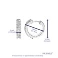 thumbnail image 3 of Vir Jewels 2/3 CTTW Lab Grown Diamond Hoops Earrings in Sterling Silver With Hidden Post For Women, 3 of 5