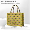 thumbnail image 3 of Large Capacity Tote Bag,Yellow Boston Terrier and Flower Handbag Fashion Luxury Tote Bag,15.7"x13"x 5.1" Inches,Laptop Compatible, 3 of 6