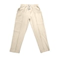 thumbnail image 3 of Nuoqisi Flax Pants Men Summer Lightweight Loose Fit Lounge Pants with Pockets Comfy Drawstring Waisted Linen Trousers, 3 of 9