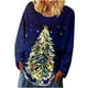 thumbnail image 2 of Pntutb, camisas casuales de manga larga para mujer, suéter, túnica suelta, tops, blusa con cuello redondo y estampado de árbol de Navidad Pntutb Pntutb-7047, 2 of 4