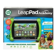LeapFrog LeapPad Academy Learning Tablet - Green Plastic, Silicone with Accessories, Age Group 3-8 Years Old