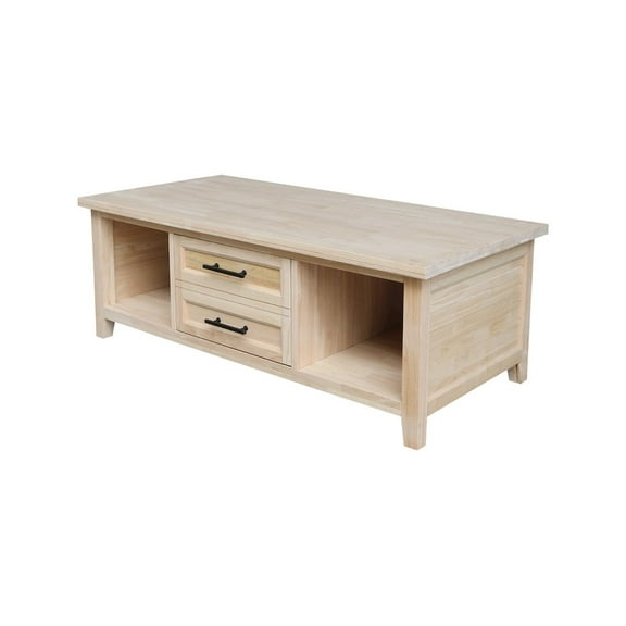 International Concepts Sanibel Solid Wood Coffee Table with Casters