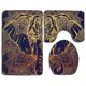 thumbnail image 1 of Juego de Alfombras de Baño ABPHQTO Elefante Floral de Paisley 3 Piezas, 1 of 2