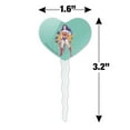 thumbnail image 6 of Wonder Woman Vintage Woman Heart Love Cupcake Picks Toppers Decoration Set of 6, 6 of 7