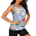 thumbnail image 2 of Lsque Colorful Koi Fish Printed Workout Tank Tops for Women, Athletic Sports Tank Tops, Compression Sleeveless Dry Fit Shirts,Sleeveless Yoga Shirt-X-Large, 2 of 9