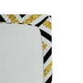 thumbnail image 2 of Geometric Fitted Sheet, Motif of Zig Zag and Squares Contemporary Design Art Print, Soft Decorative Fabric Bedding, Queen Size, White Black and Yellow, by Ambesonne, 2 of 2