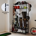 thumbnail image 4 of Costway Golf Bags Storage Garage Organizer,Mobile Sports Equipment Organizer with Wheels, 4 of 10