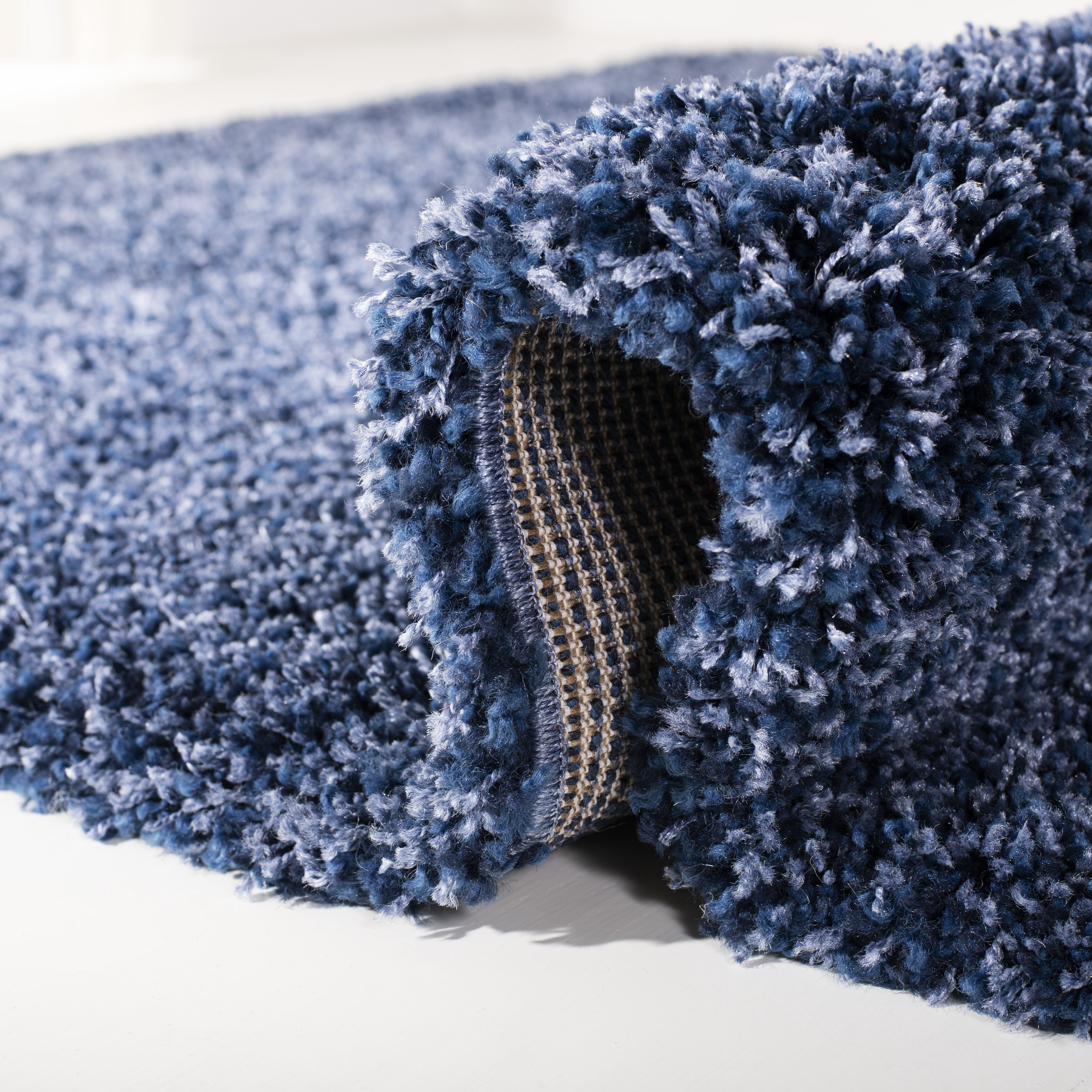 Safavieh California Plush Solid Shag Area Rug, Navy, 6' x 8'