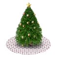 thumbnail image 3 of 36 Inch Christmas Tree Skirt – Velvet Plush Tree Mat, Soft Thickened Polyester with Red Ties, Single-Sided Printing, Available in 30in/36in/48in, Perfect for Holiday Xmas Tree Decoration, 3 of 7