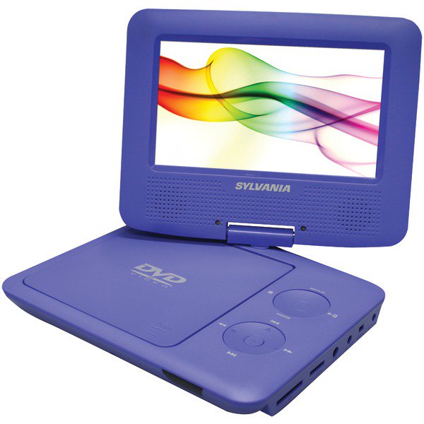 Sylvania SDVD7027 Portable DVD Player 7" Display Purple SDVD7027