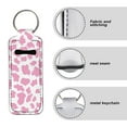 thumbnail image 6 of Yuyamidu Pink Cow Print Chapstick Holder Keychain Lightweight Lip Balm Portable Pocket Holder Lipstick Sleeve Pouch Cute Lip Gloss Tube Holders for Women Girls, 6 of 6